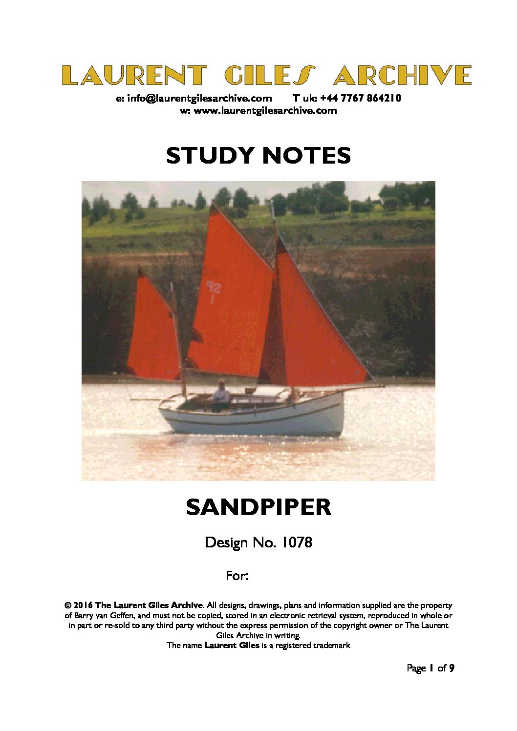 1078 Sandpiper Study Notes